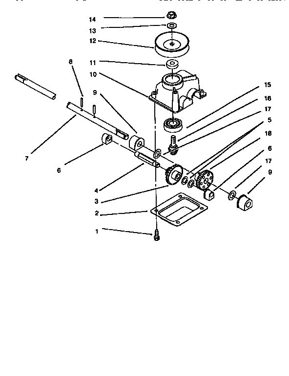 Gear Case Assembly Diagram and Parts List for 10301 590001-5999999 Lawn Boy Lawn Mower